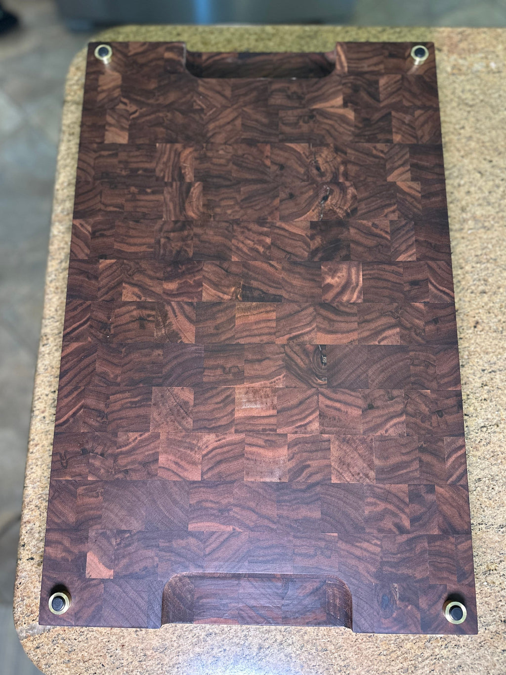 Underside of deer skull cutting board